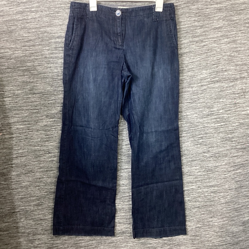 LOFT Women’s Dark Denim Blue Wide Leg Jeans Pants
